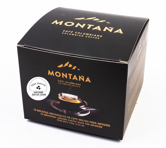 MONTAÑA Classic (深焙）哥倫比亞果香研磨浸泡咖啡包  - 黑巧克力、焦糖、葡萄乾